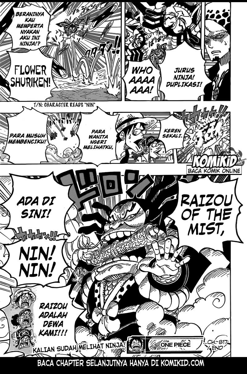 One Piece Chapter 817 Raizou Si Kabut - 159