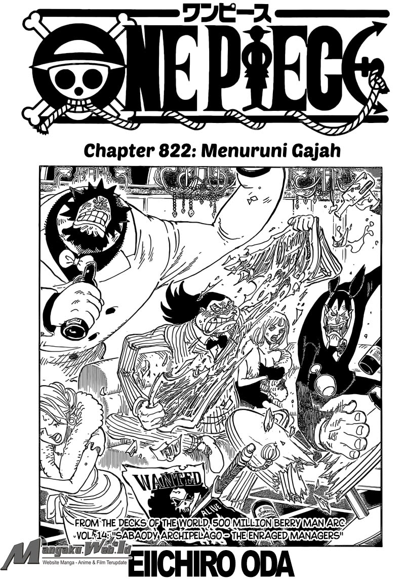 One Piece Chapter 822 Menuruni Gajah - 135