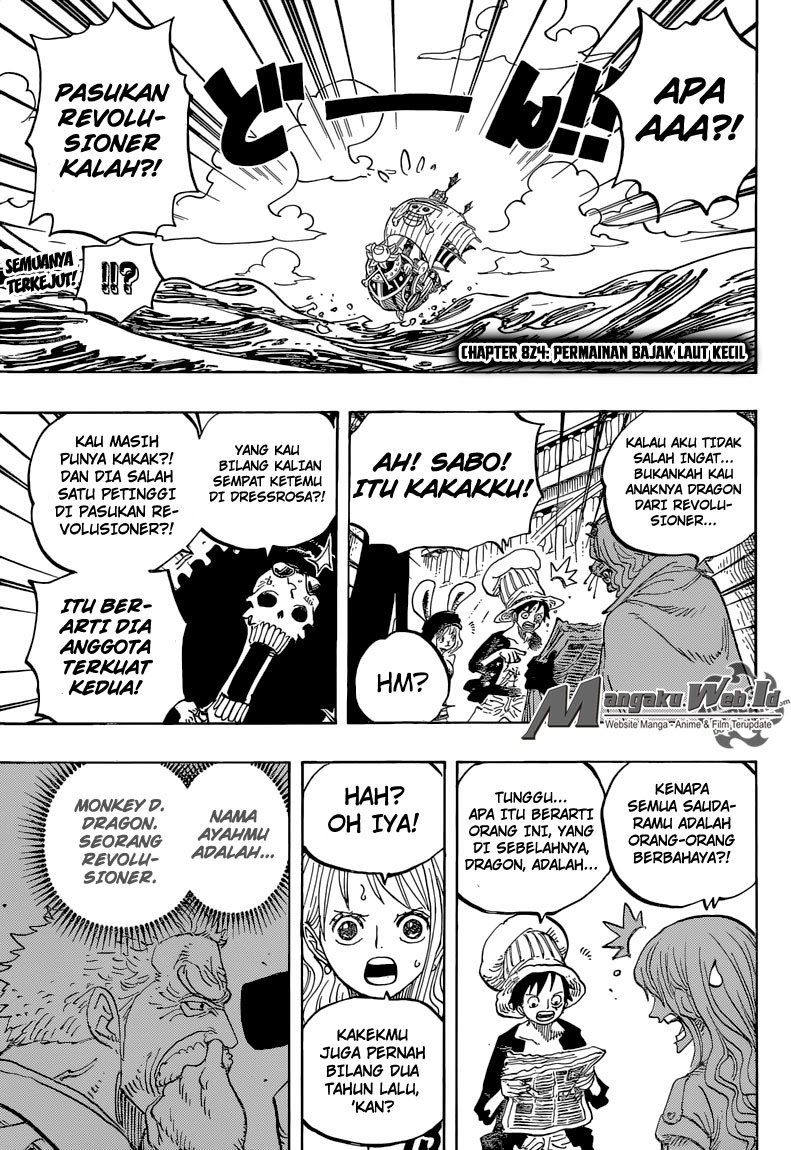 One Piece Chapter 824 Permainan Bajak Laut Kecil - 141