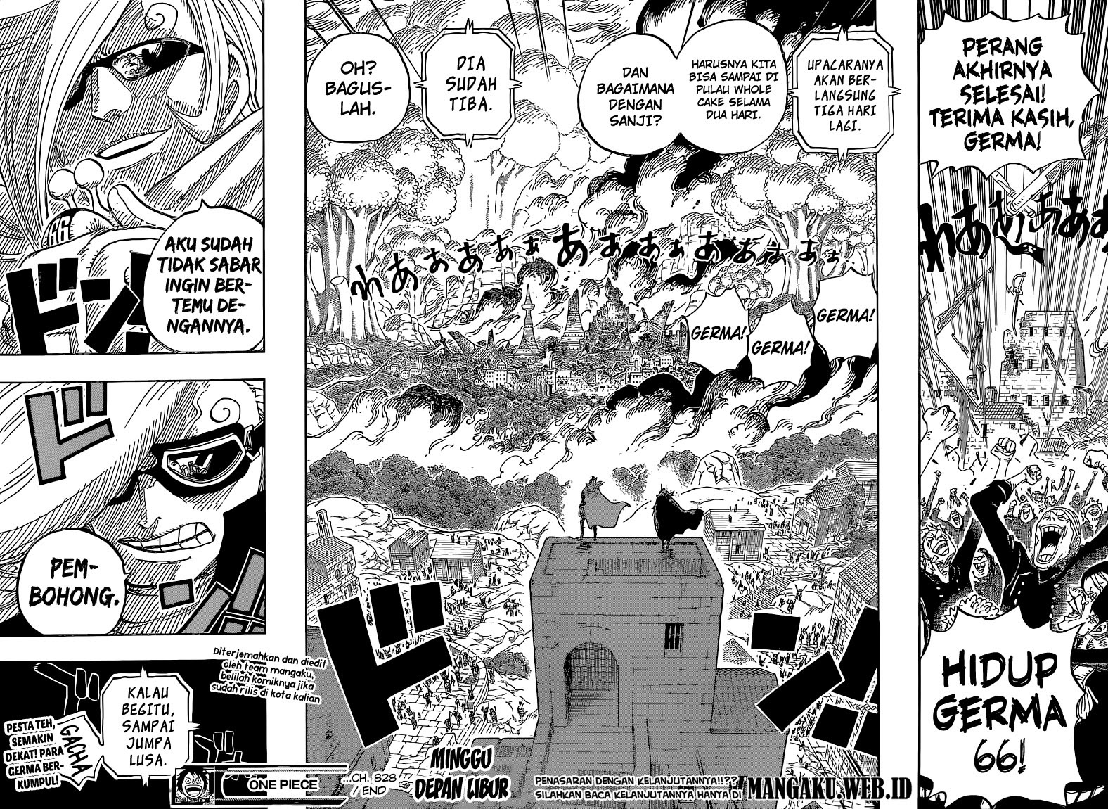 One Piece Chapter 828 – Satu Dan Dua - 135